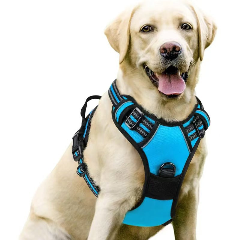 Amazon pet's chest-back hand holding rope dog dog leash big and small dogs multi-layer chest strap pet products factory batch
