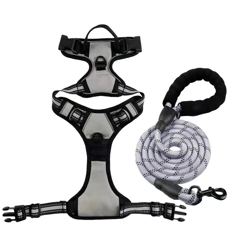 Amazon pet's chest-back hand holding rope dog dog leash big and small dogs multi-layer chest strap pet products factory batch