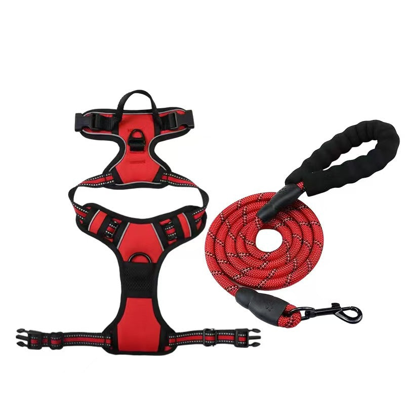 Amazon pet's chest-back hand holding rope dog dog leash big and small dogs multi-layer chest strap pet products factory batch