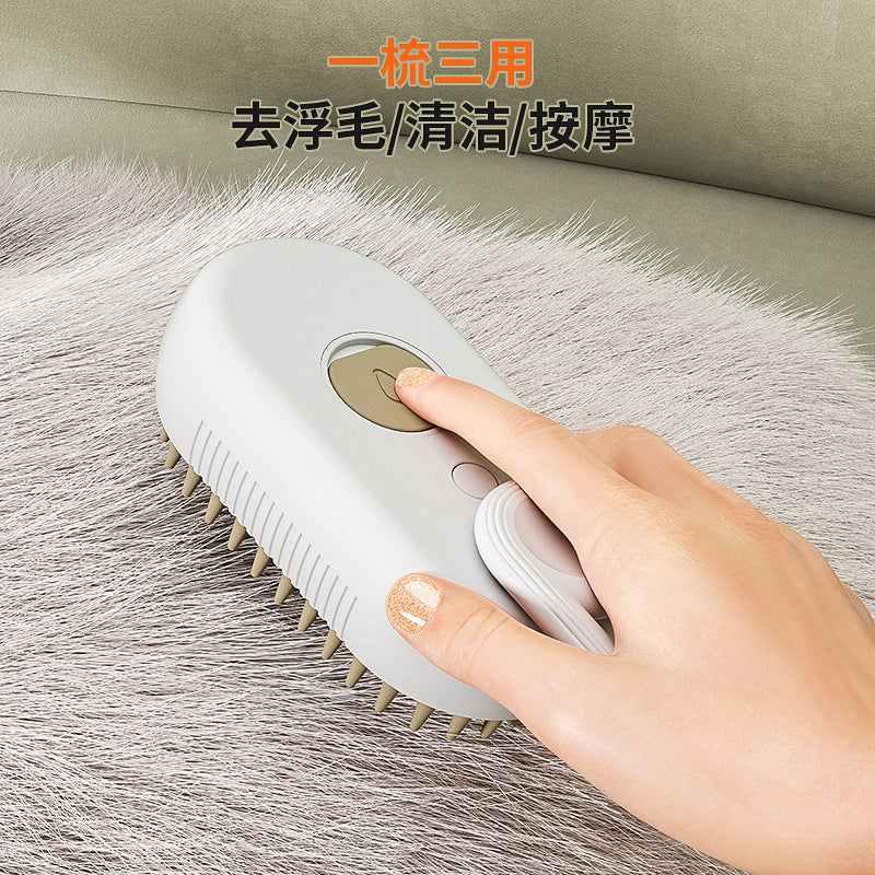 Dogs and Cats Pet spray massage comb one-click spray anti-fly hair comb bath brush hair removal pet products factory wholesale