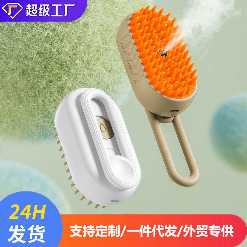 Dogs and Cats Pet spray massage comb one-click spray anti-fly hair comb bath brush hair removal pet products factory wholesale
