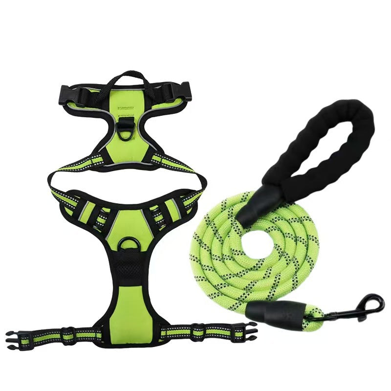 Amazon pet's chest-back hand holding rope dog dog leash big and small dogs multi-layer chest strap pet products factory batch