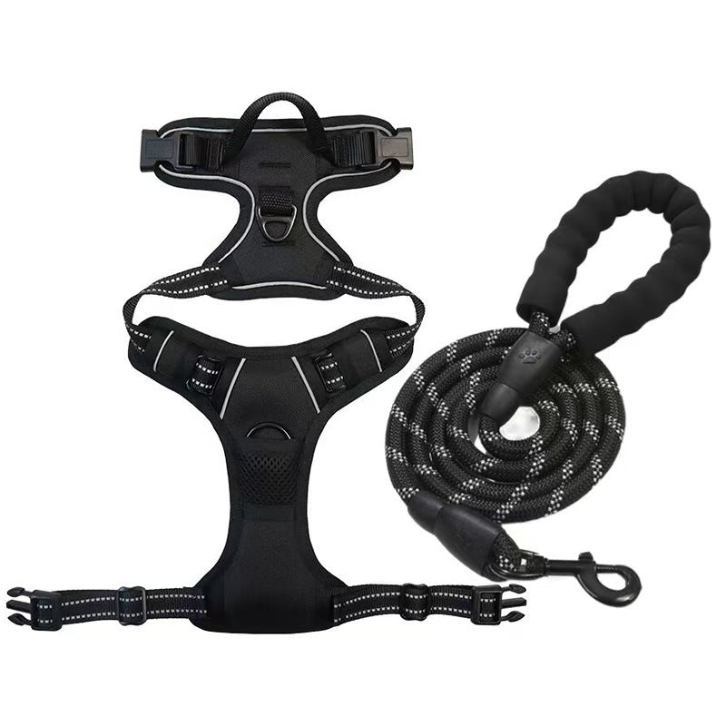Amazon pet's chest-back hand holding rope dog dog leash big and small dogs multi-layer chest strap pet products factory batch